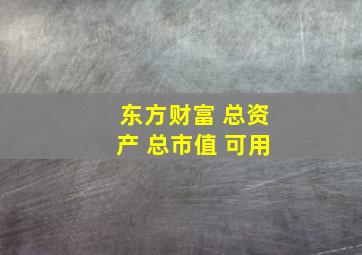 东方财富 总资产 总市值 可用